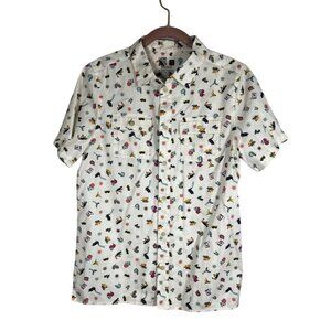 Colorful Floral Shirt XL Resort Preppy Fruit Retro‎ Classic Spanish Boho Indie